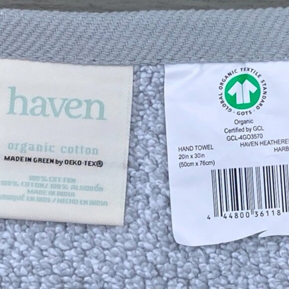 Gray Organic Cotton Hand Towel Featuring a Rustic Rural Pumpkin Patch- Seasonal - Picture 7 of 7